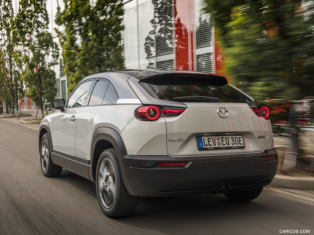 2021 Mazda MX-30 EV (Color: Ceramic White) - Rear Three-Quarter