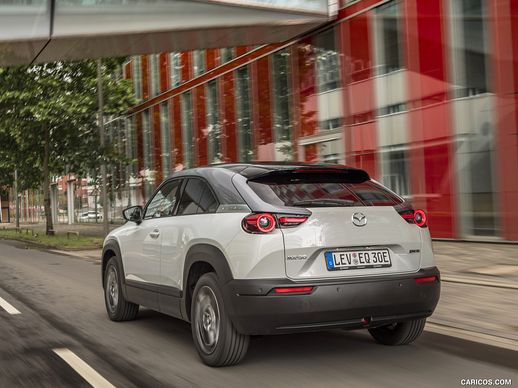 2021 Mazda MX-30 EV (Color: Ceramic White) - Rear Three-Quarter