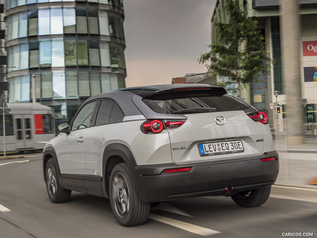 2021 Mazda MX-30 EV (Color: Ceramic White) - Rear Three-Quarter