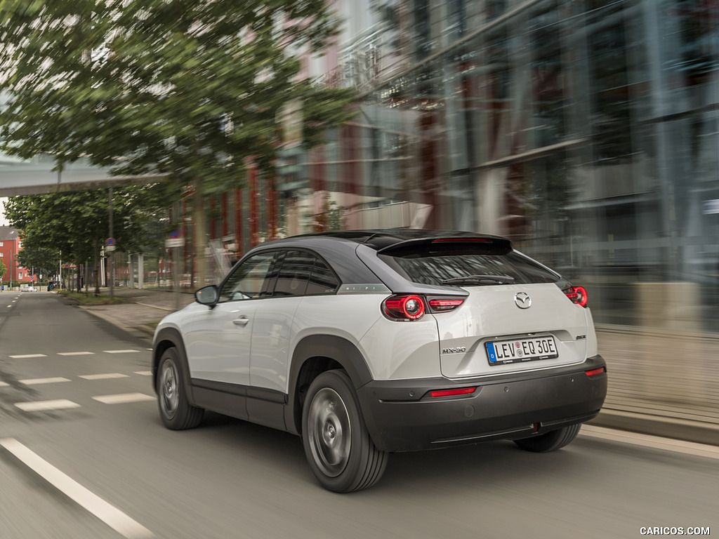 2021 Mazda MX-30 EV (Color: Ceramic White) - Rear Three-Quarter