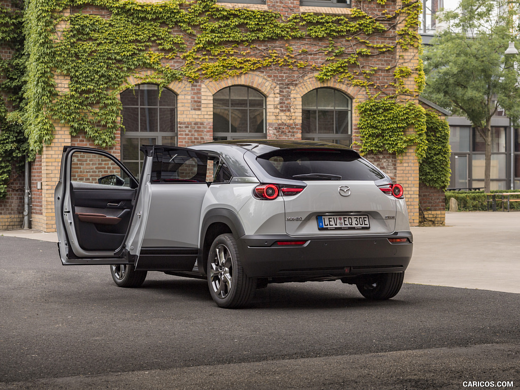 2021 Mazda MX-30 EV (Color: Ceramic-White) - Rear Three-Quarter