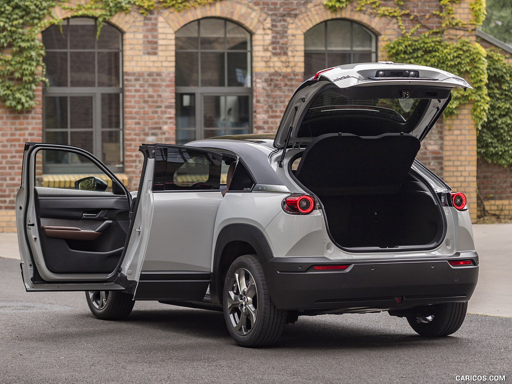 2021 Mazda MX-30 EV (Color: Ceramic-White) - Rear Three-Quarter