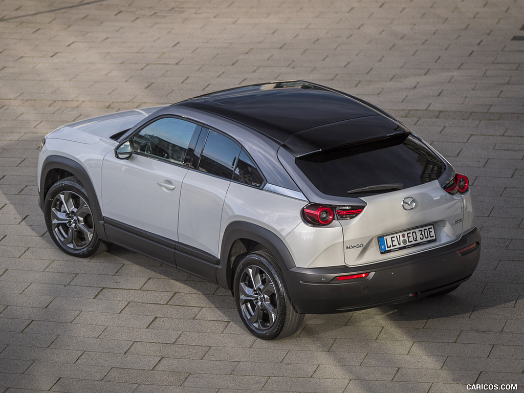 2021 Mazda MX-30 EV (Color: Ceramic-White) - Rear Three-Quarter