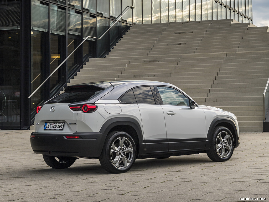 2021 Mazda MX-30 EV (Color: Ceramic White) - Rear Three-Quarter