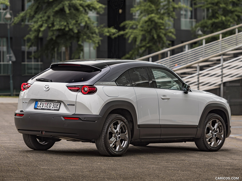 2021 Mazda MX-30 EV (Color: Ceramic White) - Rear Three-Quarter