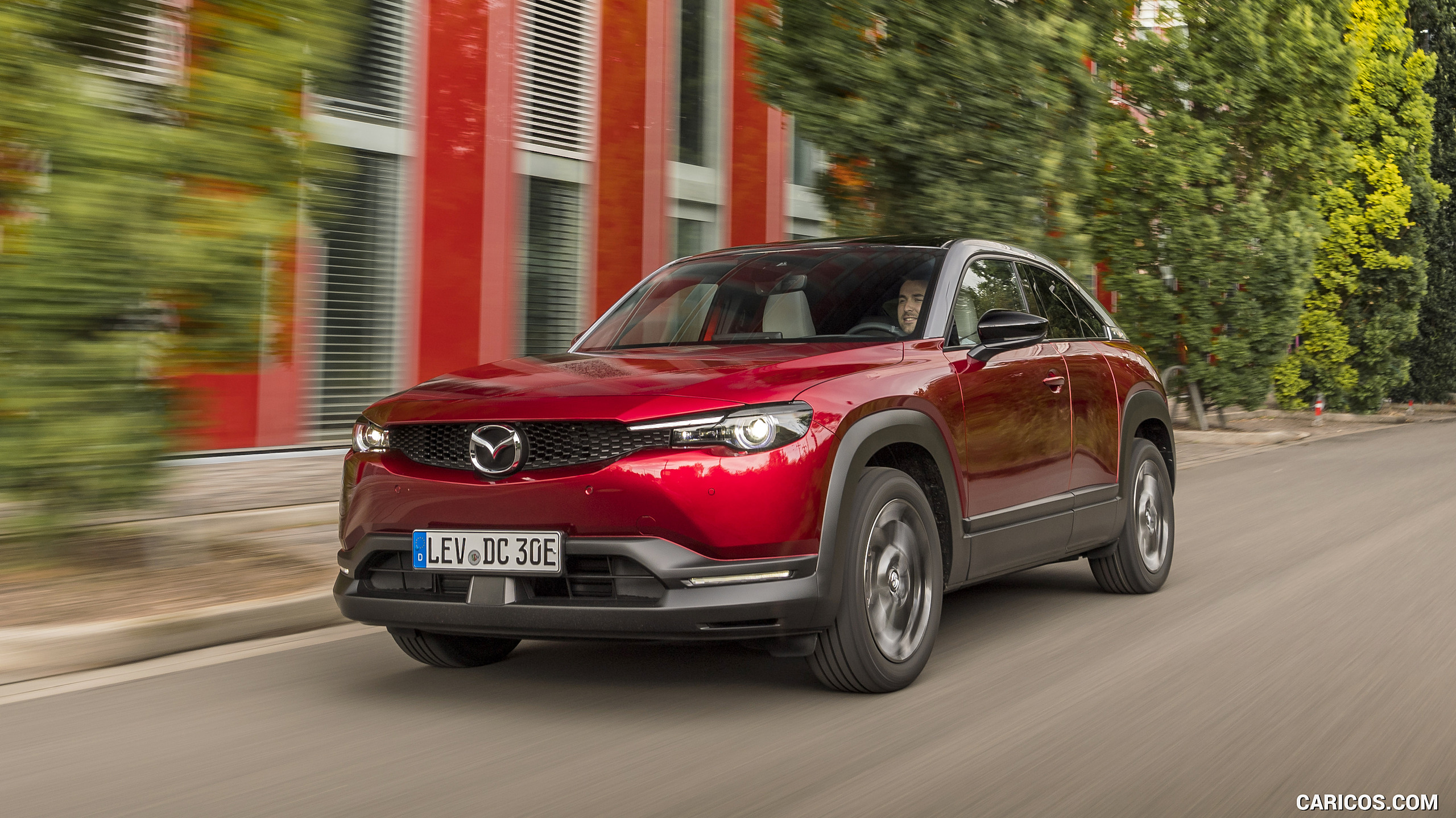 2021 Mazda MX-30 EV (Color: Soul Red Crystal) - Front | Caricos