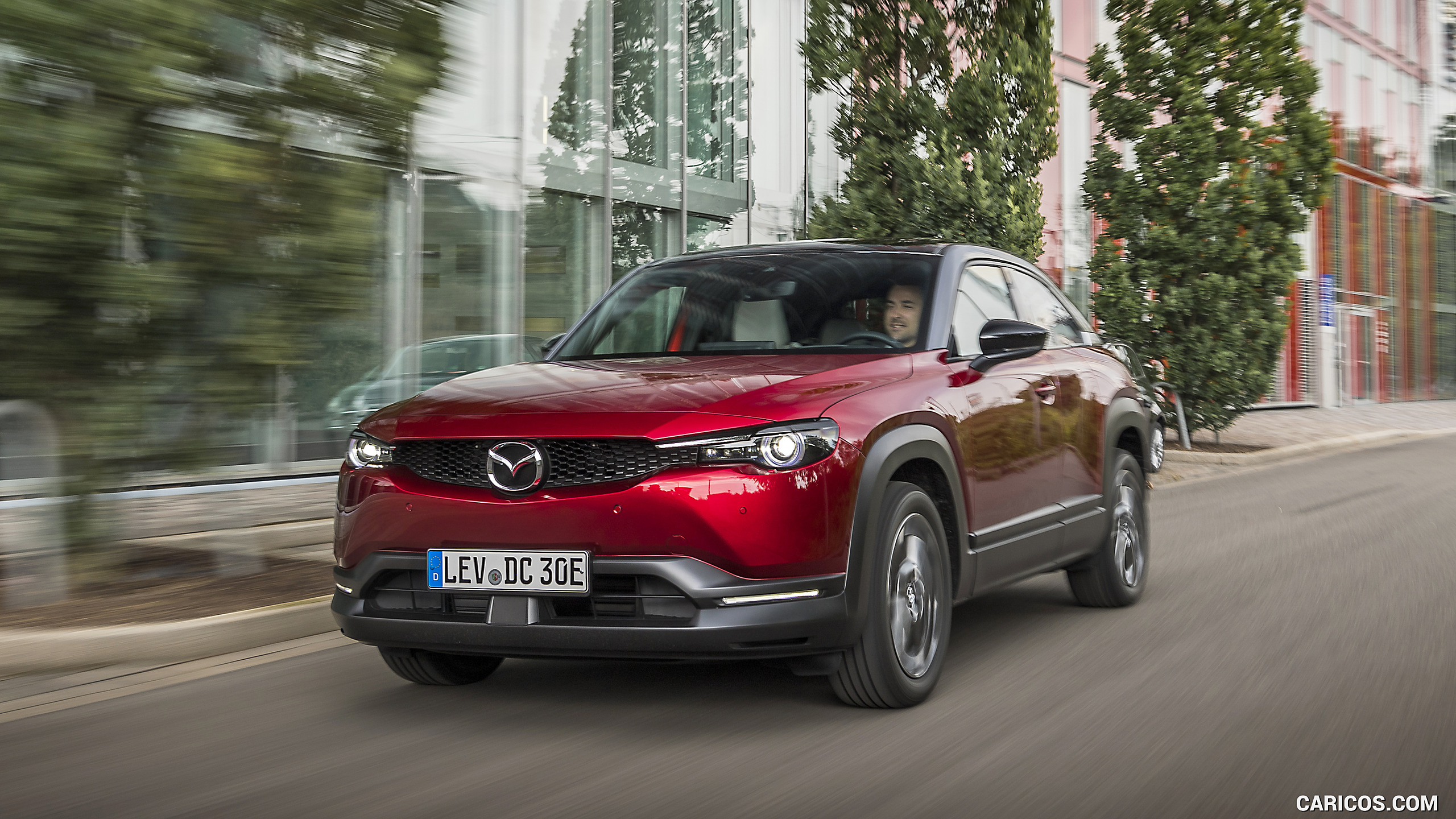 2021 Mazda MX-30 EV (Color: Soul Red Crystal) - Front | Caricos