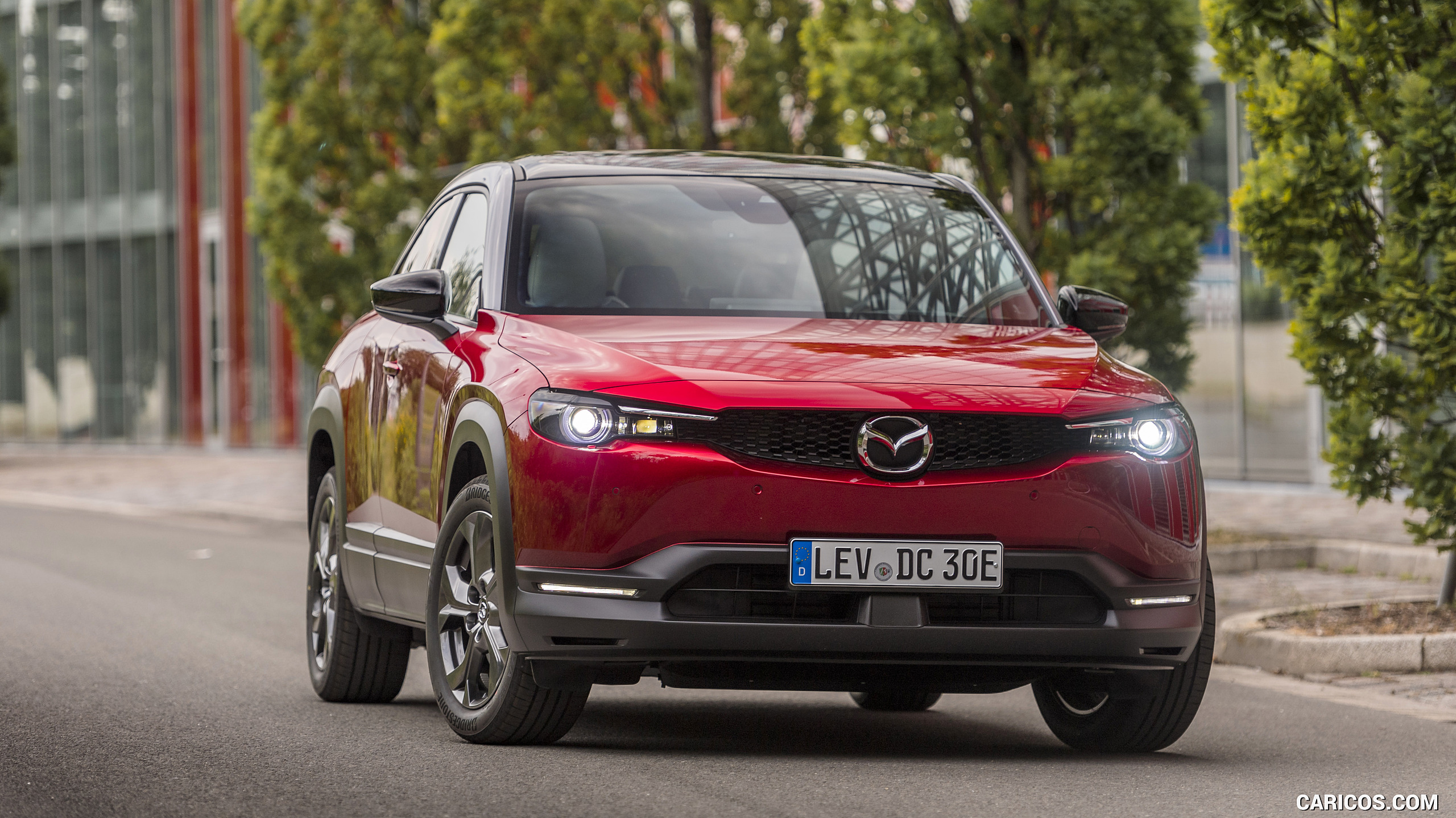 2021 Mazda MX-30 EV (Color: Soul Red Crystal) - Front | Caricos