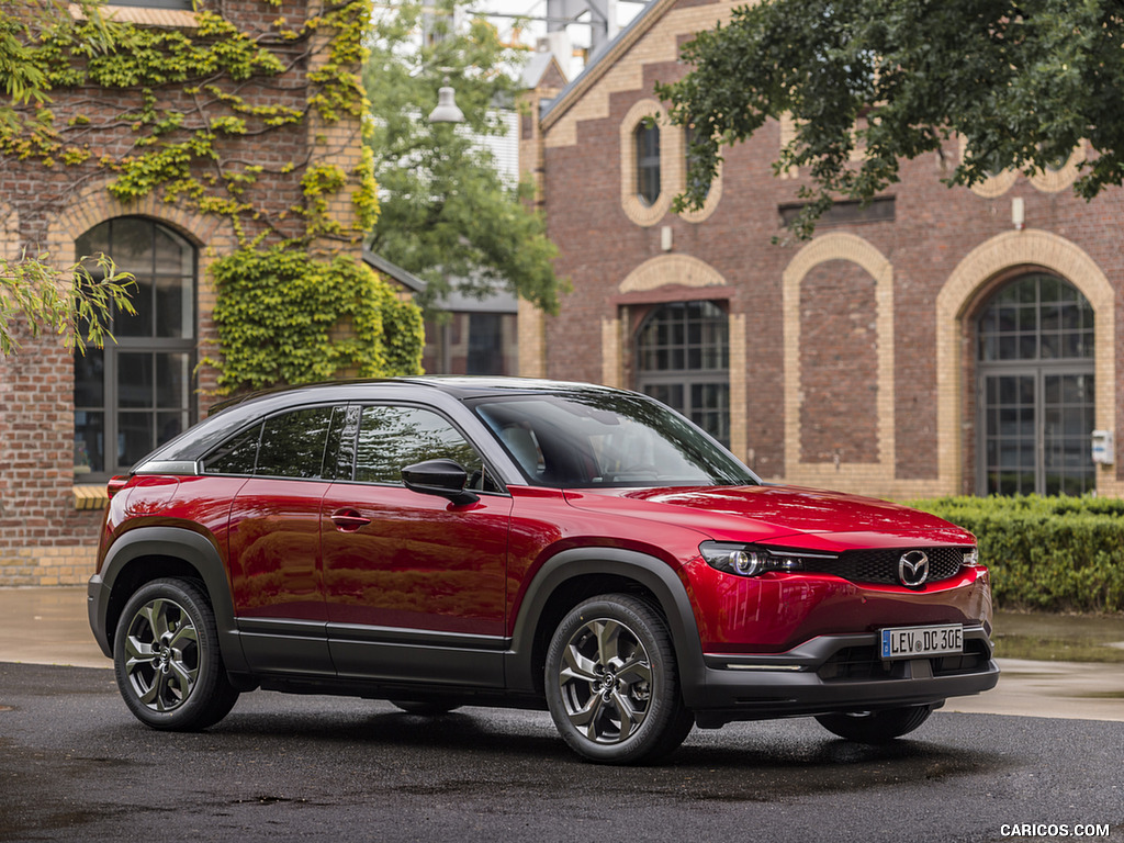 2021 Mazda MX-30 EV (Color: Soul Red Crystal) - Front Three-Quarter