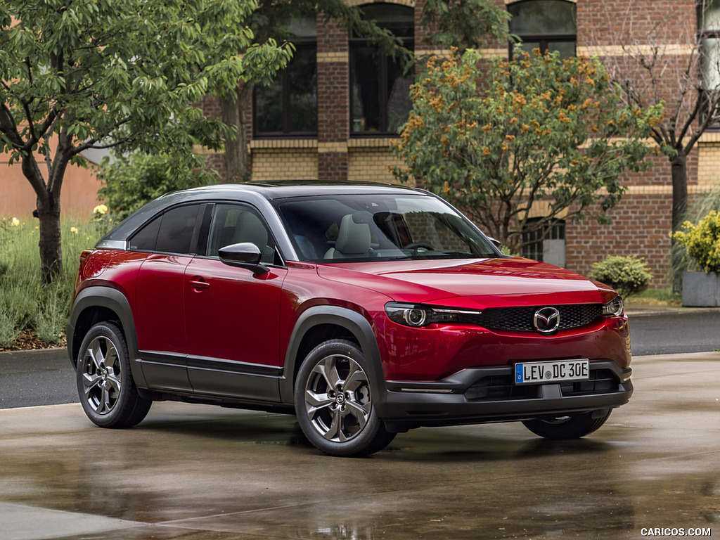 2021 Mazda MX-30 EV (Color: Soul Red Crystal) - Front Three-Quarter