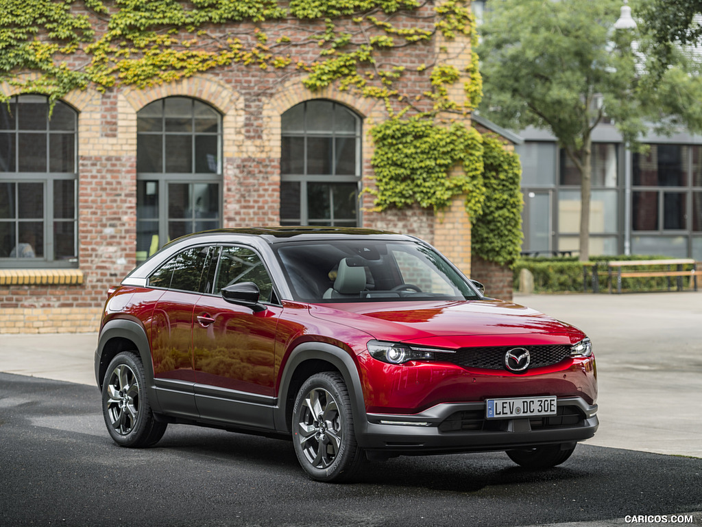 2021 Mazda MX-30 EV (Color: Soul Red Crystal) - Front Three-Quarter