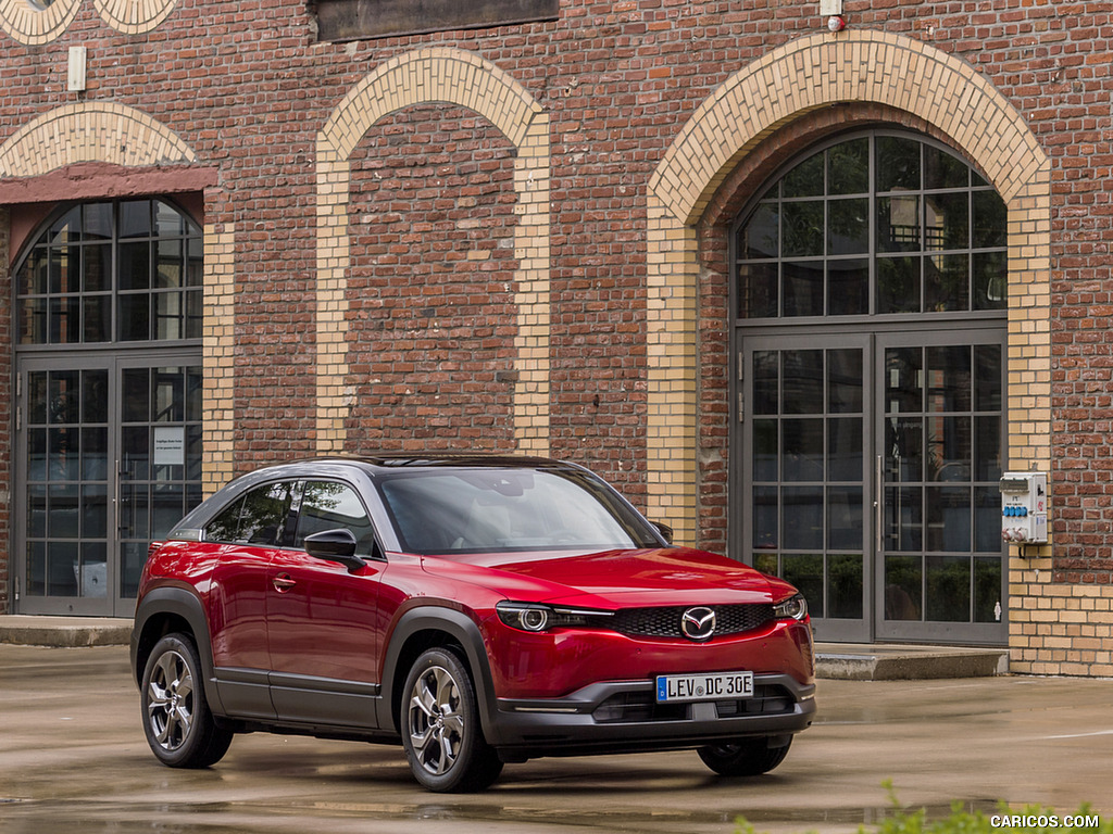 2021 Mazda MX-30 EV (Color: Soul Red Crystal) - Front Three-Quarter