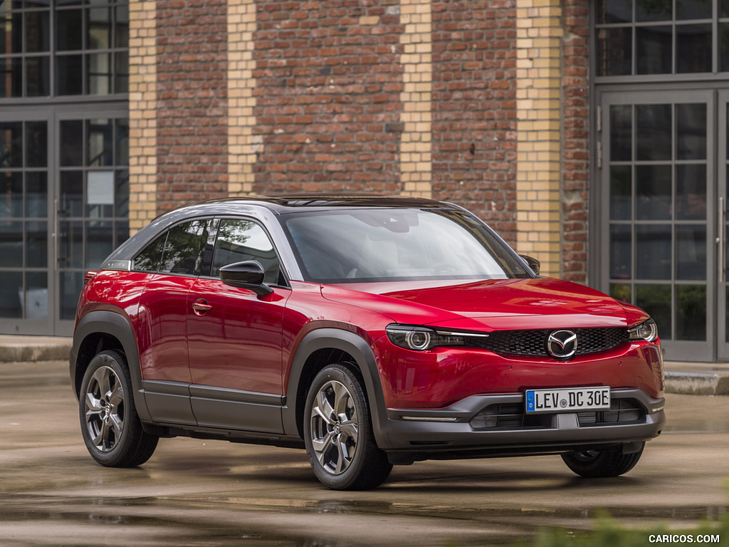 2021 Mazda MX-30 EV (Color: Soul Red Crystal) - Front Three-Quarter