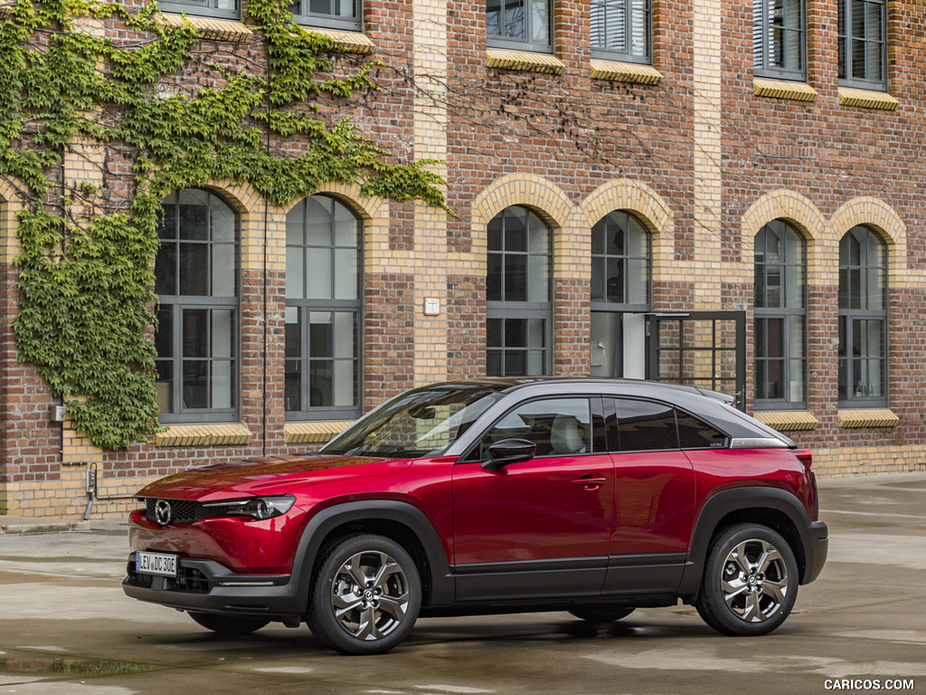 2021 Mazda MX-30 EV (Color: Soul Red Crystal) - Front Three-Quarter