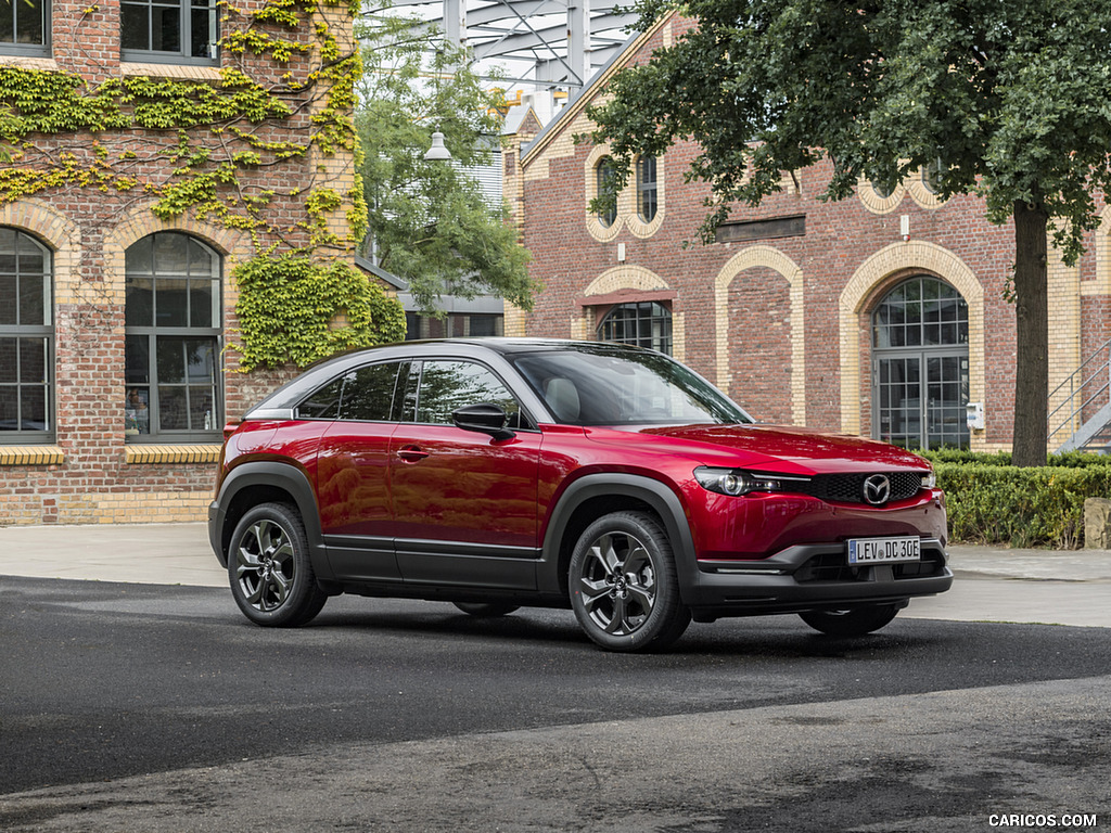 2021 Mazda MX-30 EV (Color: Soul Red Crystal) - Front Three-Quarter