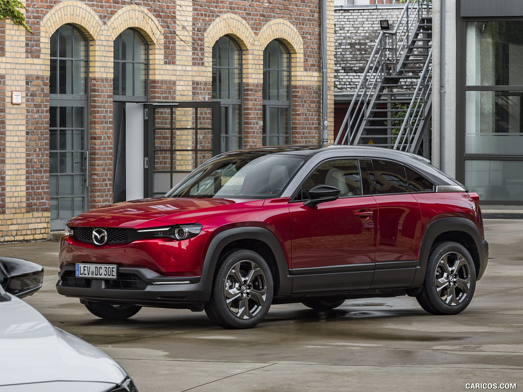 2021 Mazda MX-30 EV (Color: Soul Red Crystal) - Front Three-Quarter