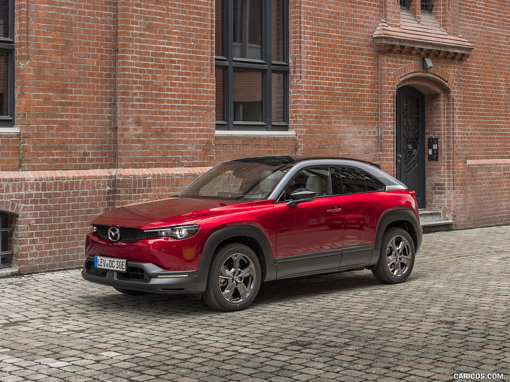 2021 Mazda MX-30 EV (Color: Soul Red Crystal) - Front Three-Quarter