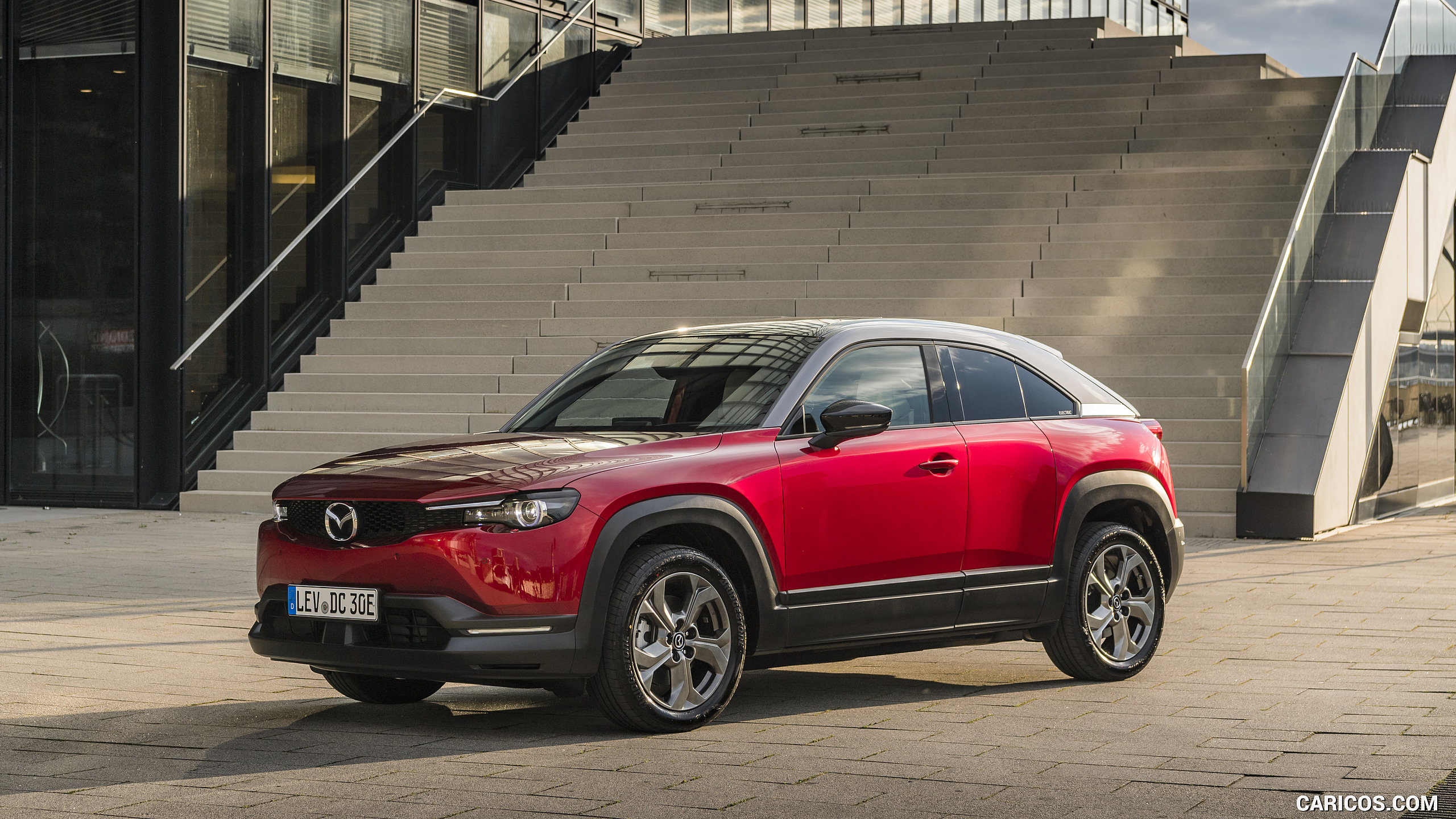 2021 Mazda MX-30 EV (Color: Soul Red Crystal) - Front Three-Quarter ...