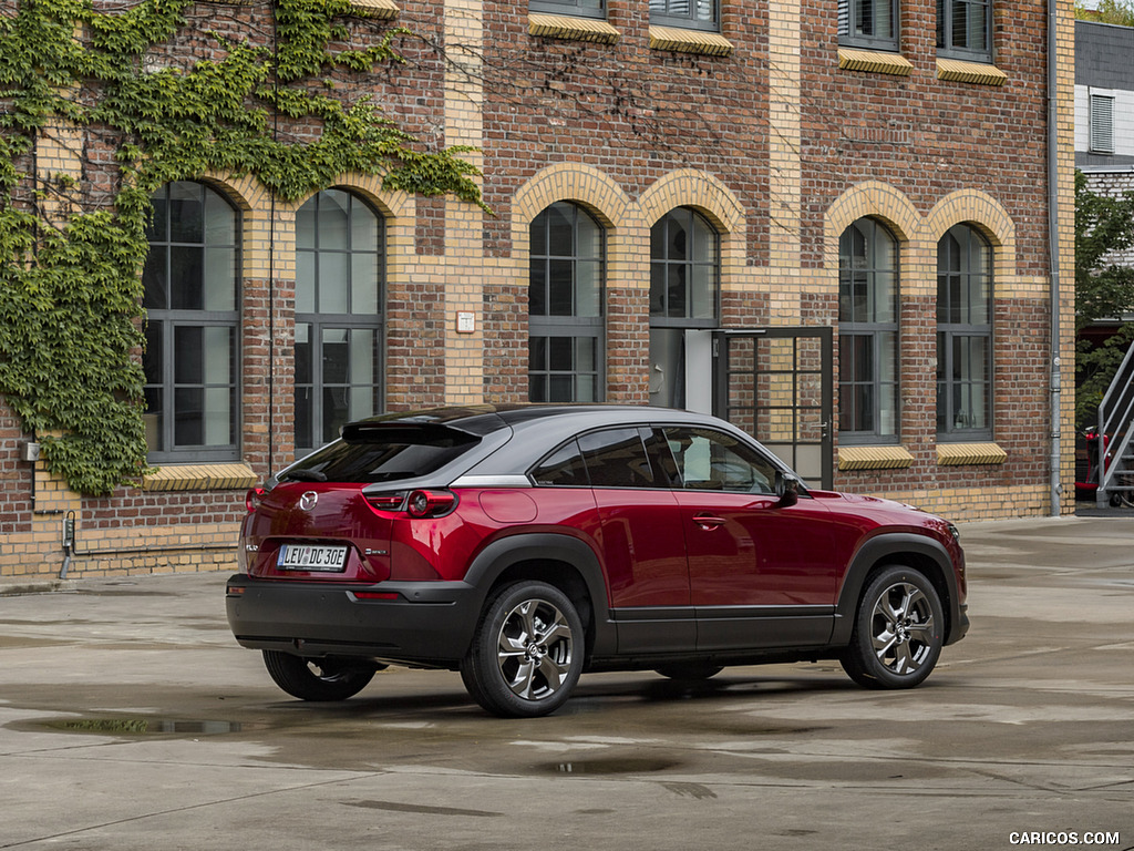 2021 Mazda MX-30 EV (Color: Soul Red Crystal) - Rear Three-Quarter