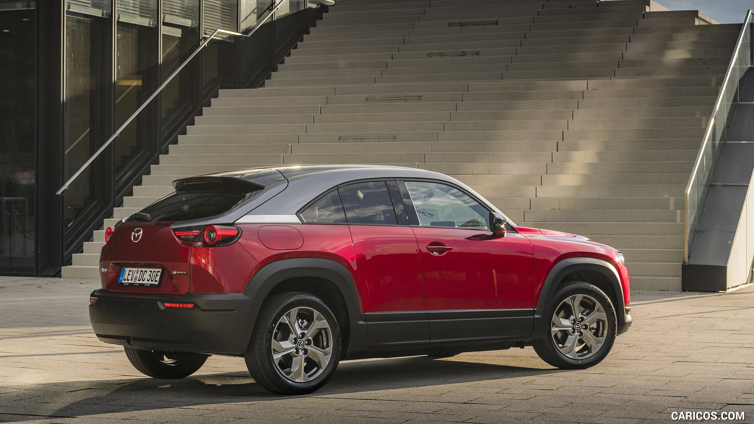 2021 Mazda MX-30 EV (Color: Soul Red Crystal) - Rear Three-Quarter ...