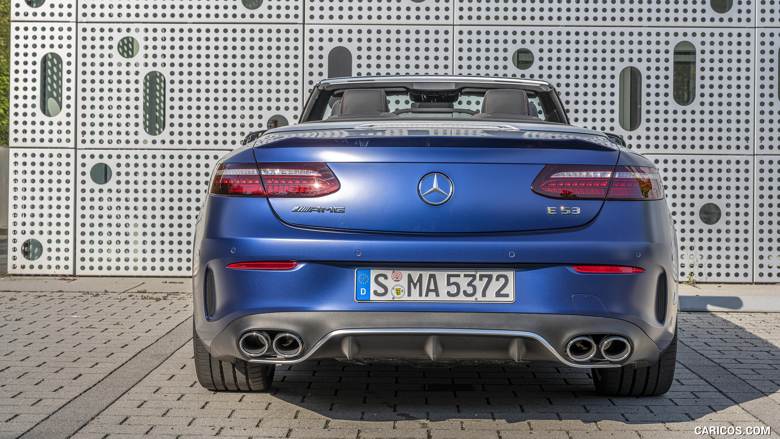2021 Mercedes-AMG E 53 4MATIC+ Cabriolet (Color: Magno Brilliant Blue) - Rear, #55 of 166