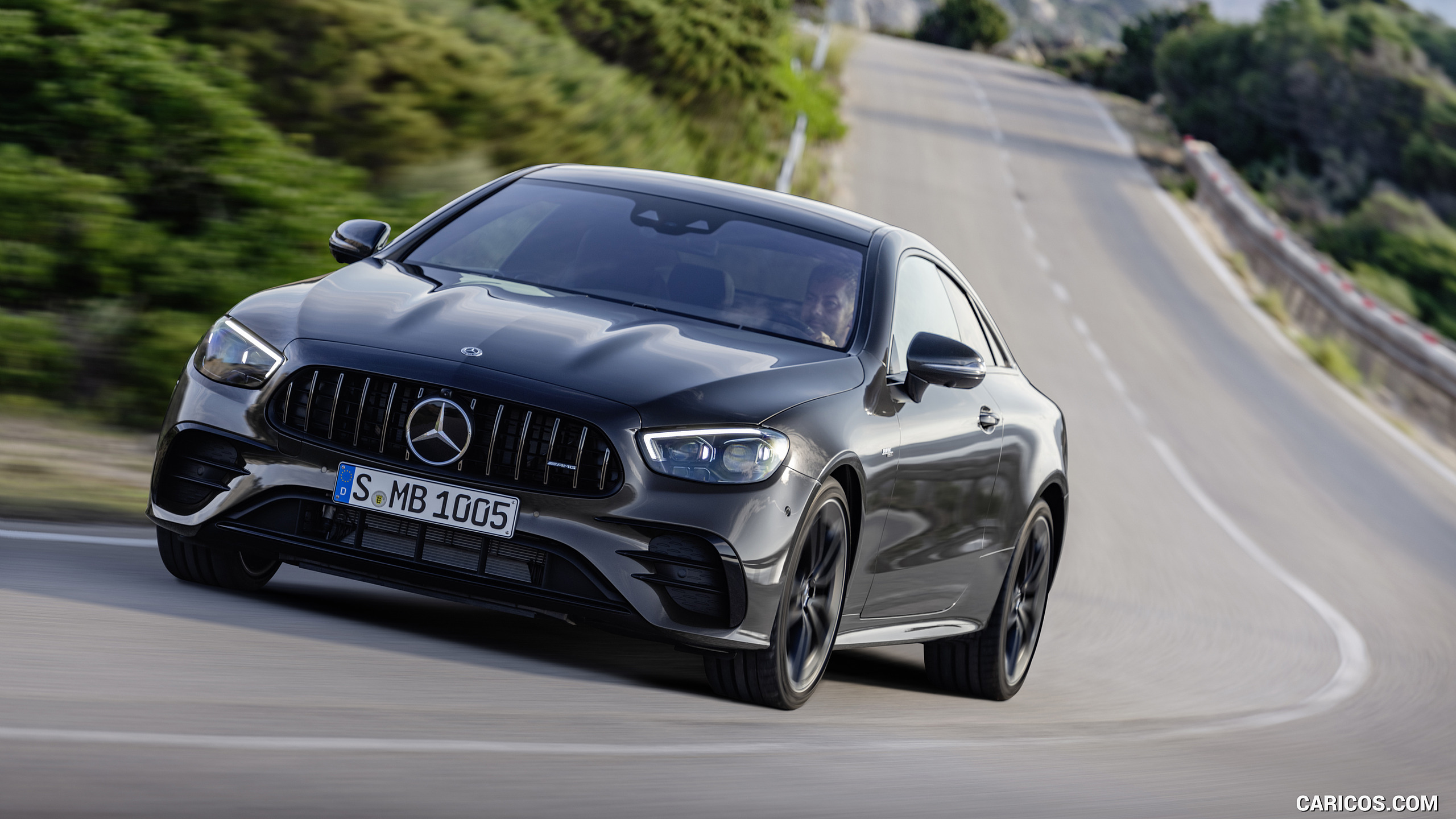 2021 Mercedes-AMG E 53 Coupe (Color: Graphite Grey Metallic) - Front, #11 of 37