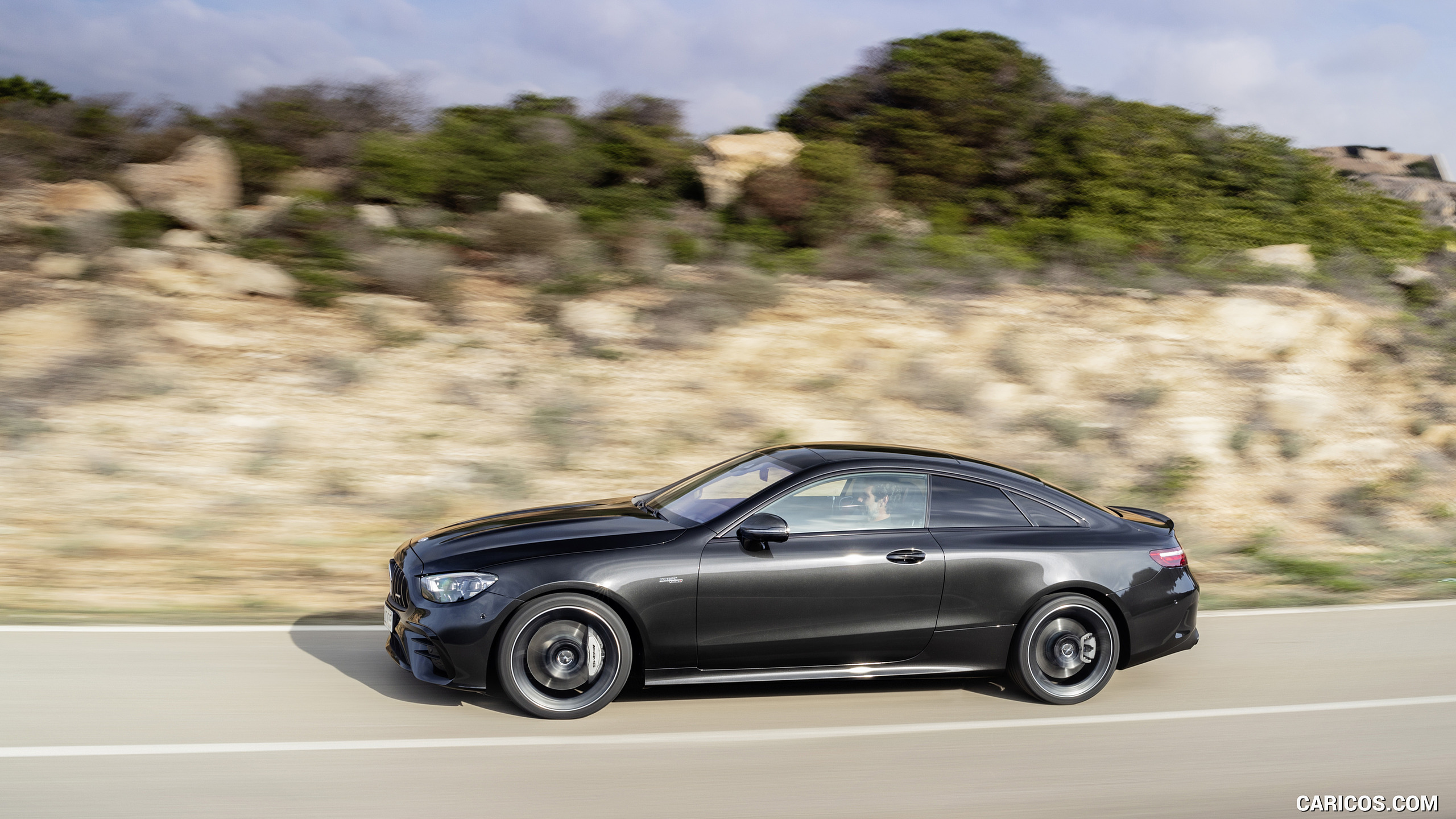 2021 Mercedes-AMG E 53 Coupe (Color: Graphite Grey Metallic) - Side, #4 of 37