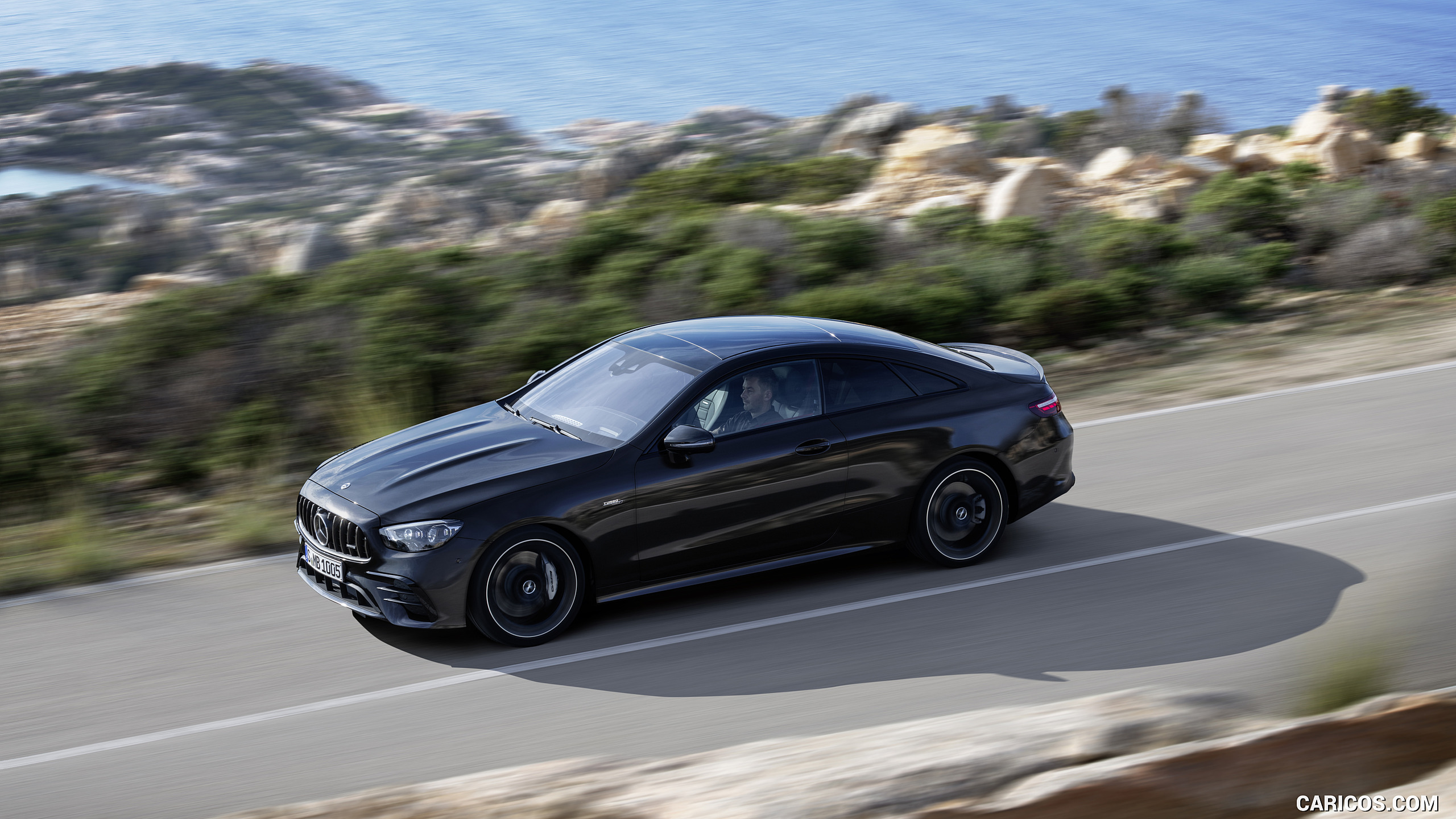 2021 Mercedes-AMG E 53 Coupe (Color: Graphite Grey Metallic) - Side, #9 of 37
