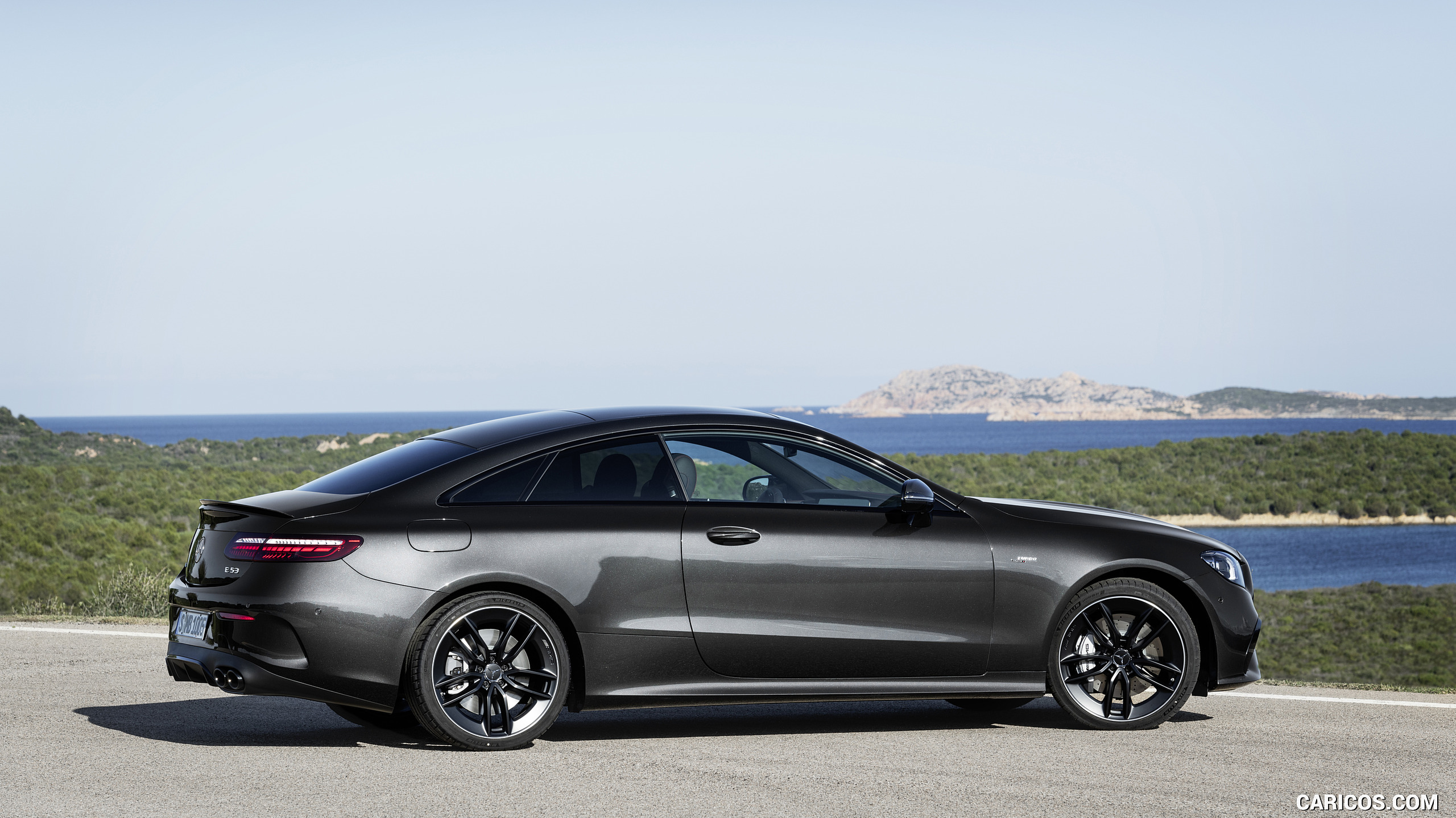 2021 Mercedes-AMG E 53 Coupe (Color: Graphite Grey Metallic) - Side, #18 of 37