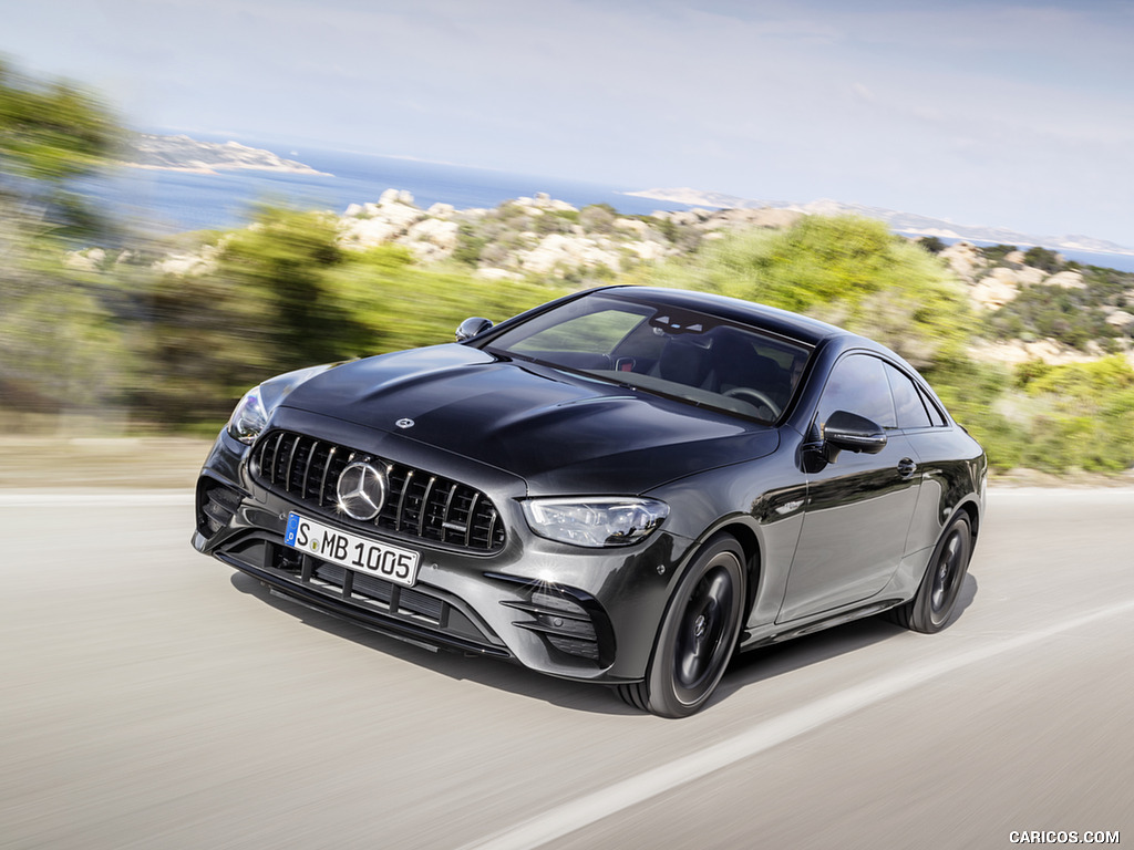 2021 Mercedes-AMG E 53 Coupe (Color: Graphite Grey Metallic) - Front Three-Quarter