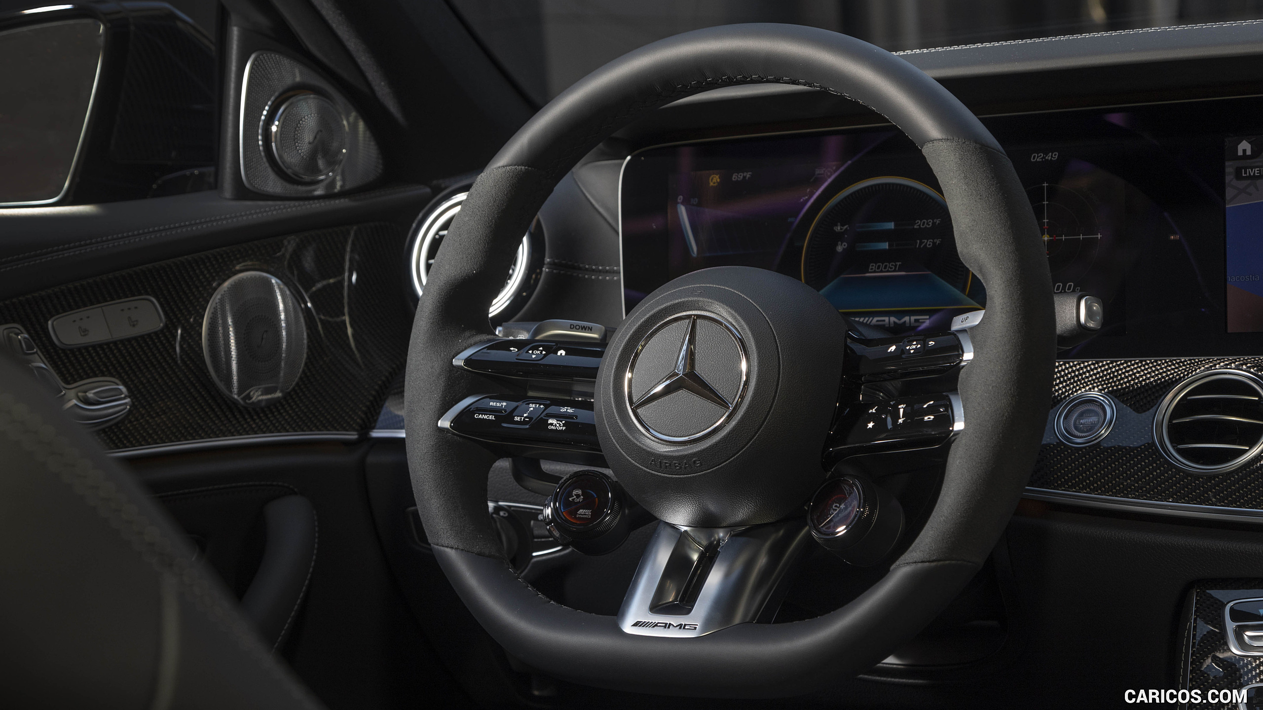2021 Mercedes-AMG E 63 S (US-Spec) - Interior, Steering Wheel, #132 of 143