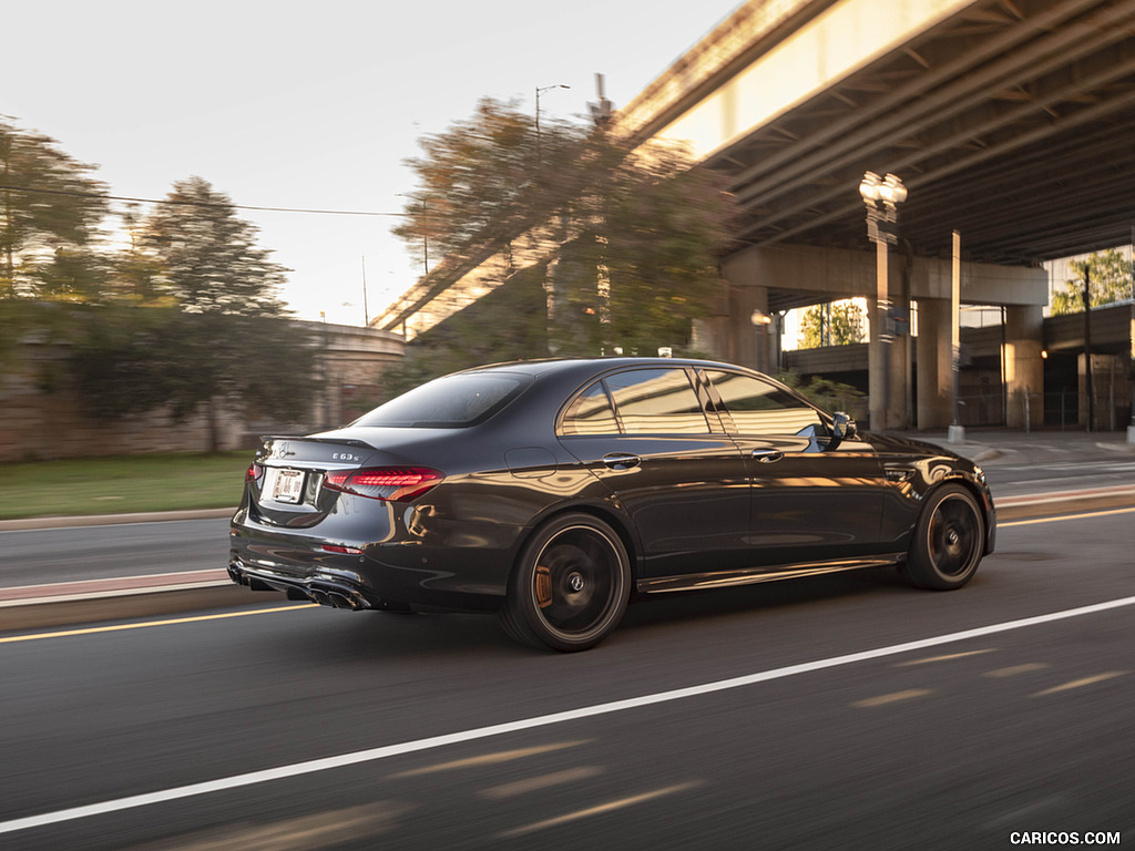 2021 Mercedes-AMG E 63 S (US-Spec) - Rear Three-Quarter