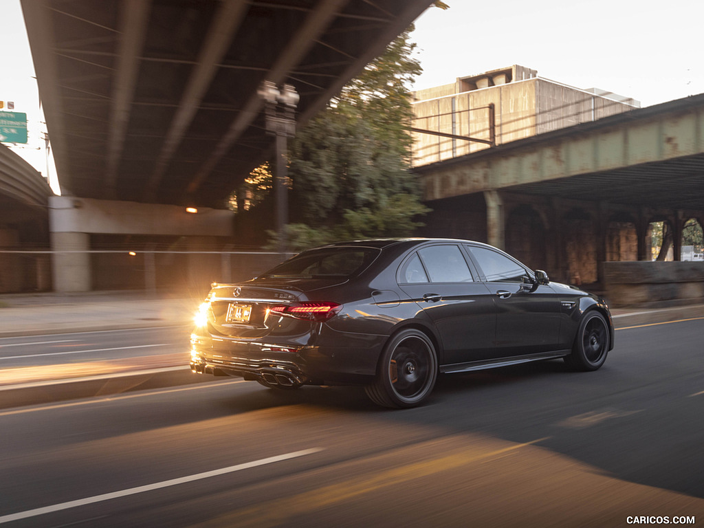 2021 Mercedes-AMG E 63 S (US-Spec) - Rear Three-Quarter