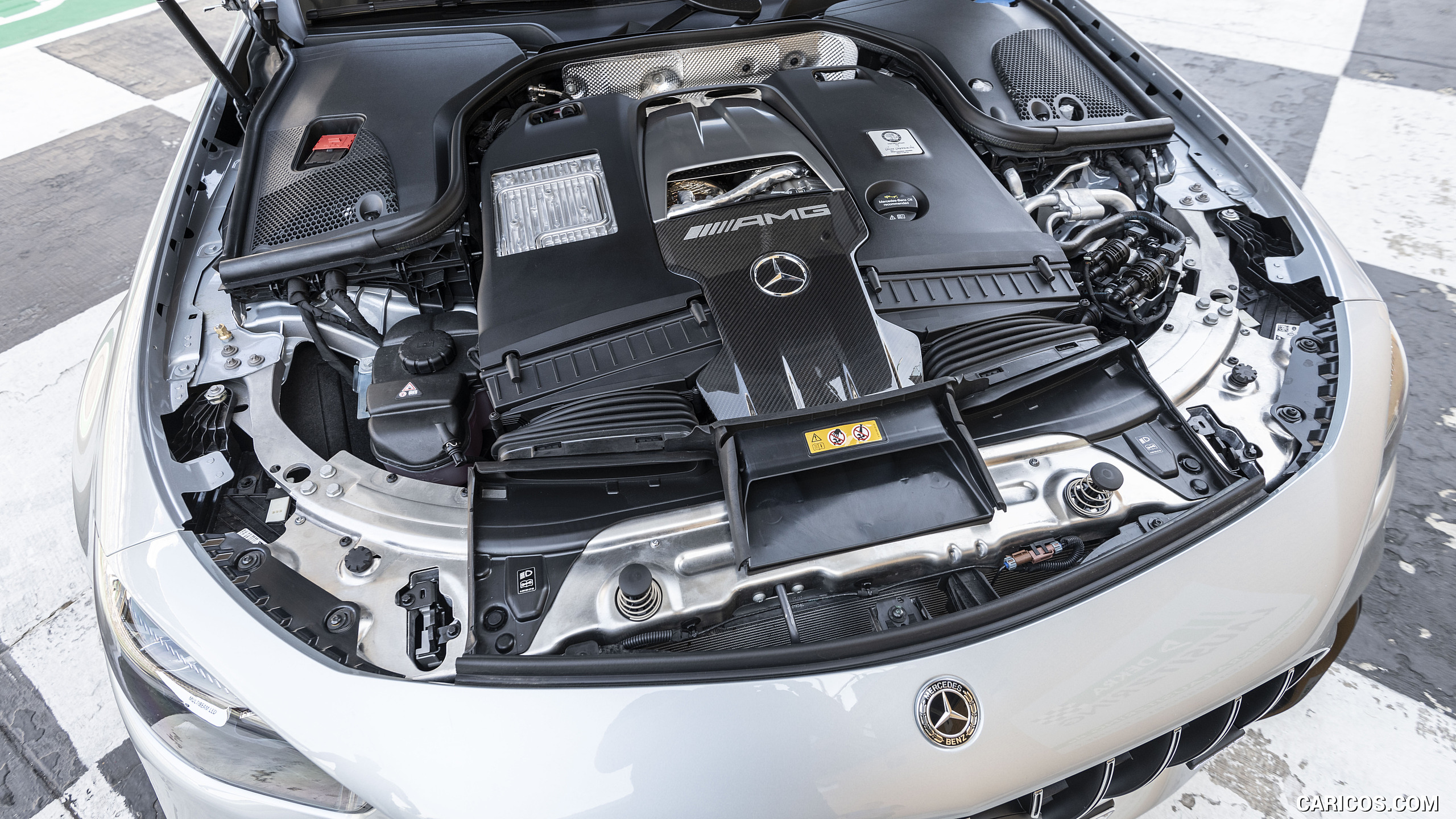 2021 Mercedes-AMG E 63 S 4MATIC+ (Color: High-Tech Silver Metallic) - Engine, #70 of 143