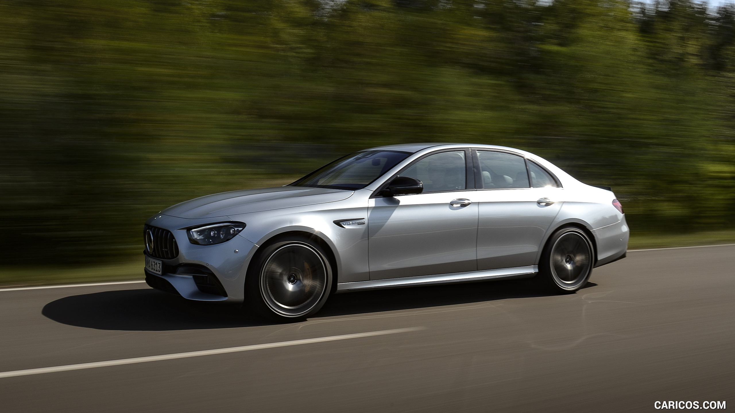 2021 Mercedes-AMG E 63 S 4MATIC+ (Color: High-Tech Silver Metallic) - Side, #30 of 143