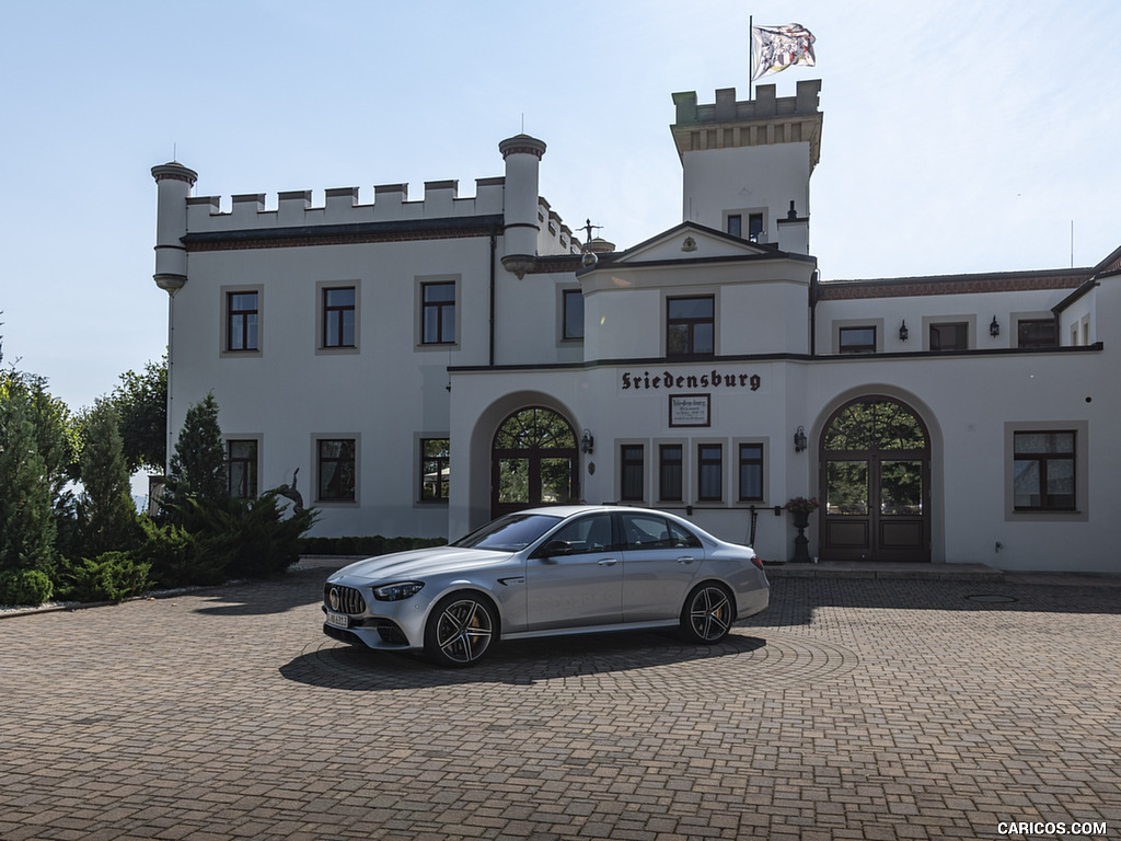 2021 Mercedes-AMG E 63 S 4MATIC+ (Color: High-Tech Silver Metallic) - Front Three-Quarter