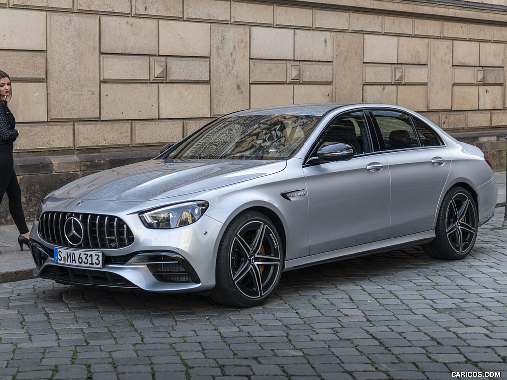 2021 Mercedes-AMG E 63 S 4MATIC+ (Color: High-Tech Silver Metallic) - Front Three-Quarter