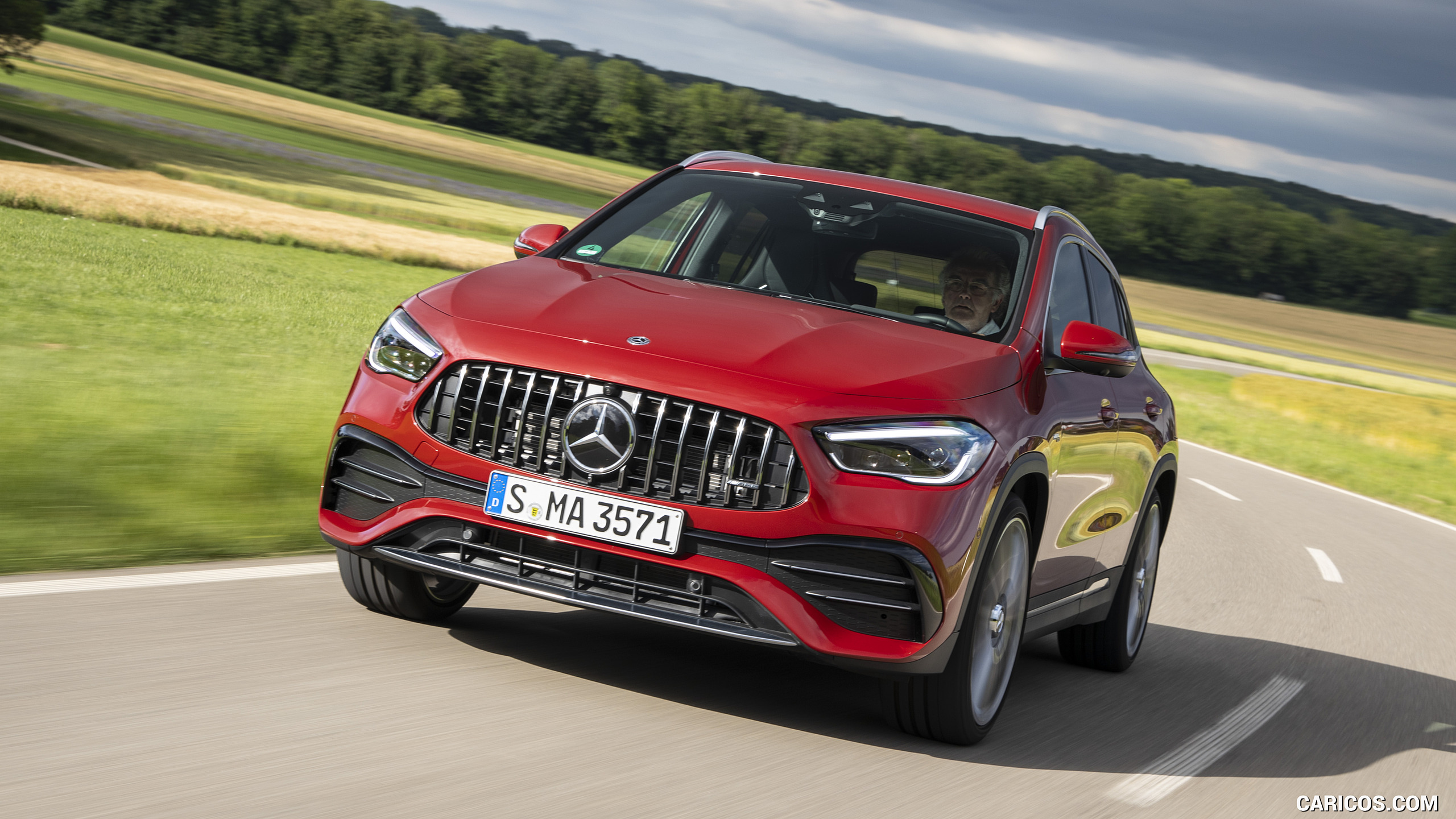 2021 Mercedes-AMG GLA 35 4MATIC (Color: Designo Patagonia Red Metallic) - Front, #38 of 104