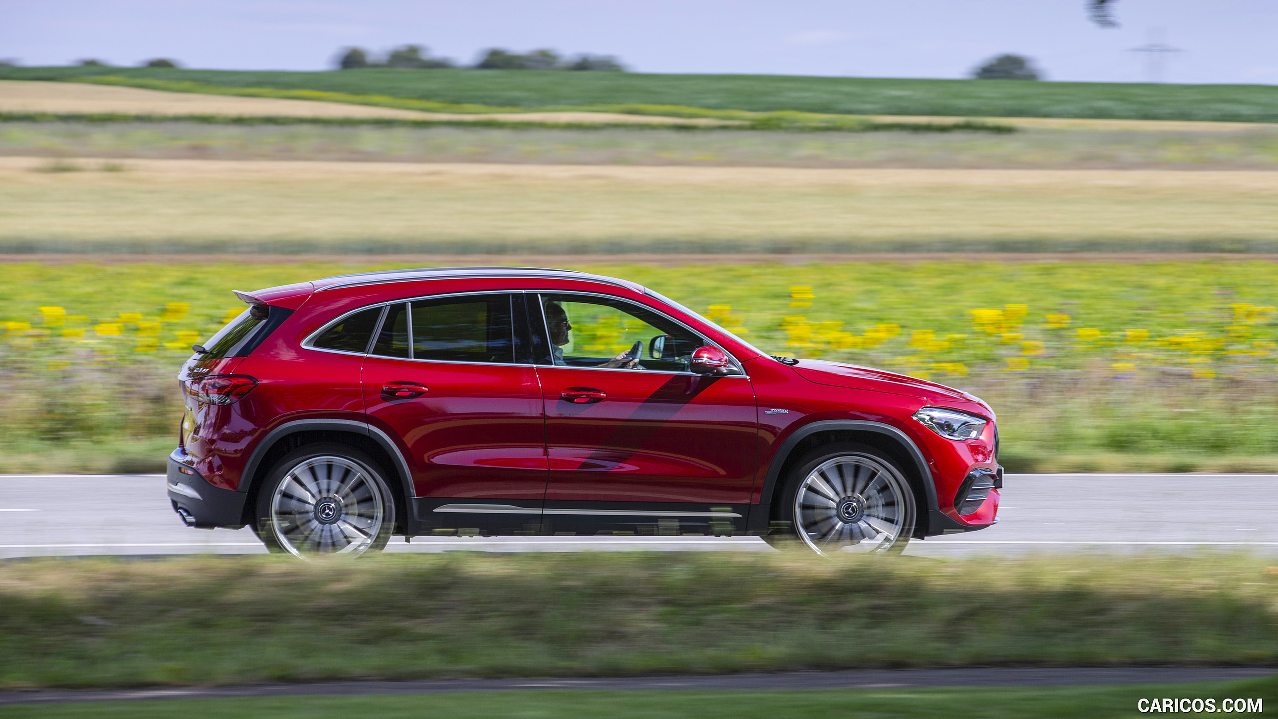 2021 Mercedes-AMG GLA 35 4MATIC (Color: Designo Patagonia Red Metallic) - Side, #40 of 104
