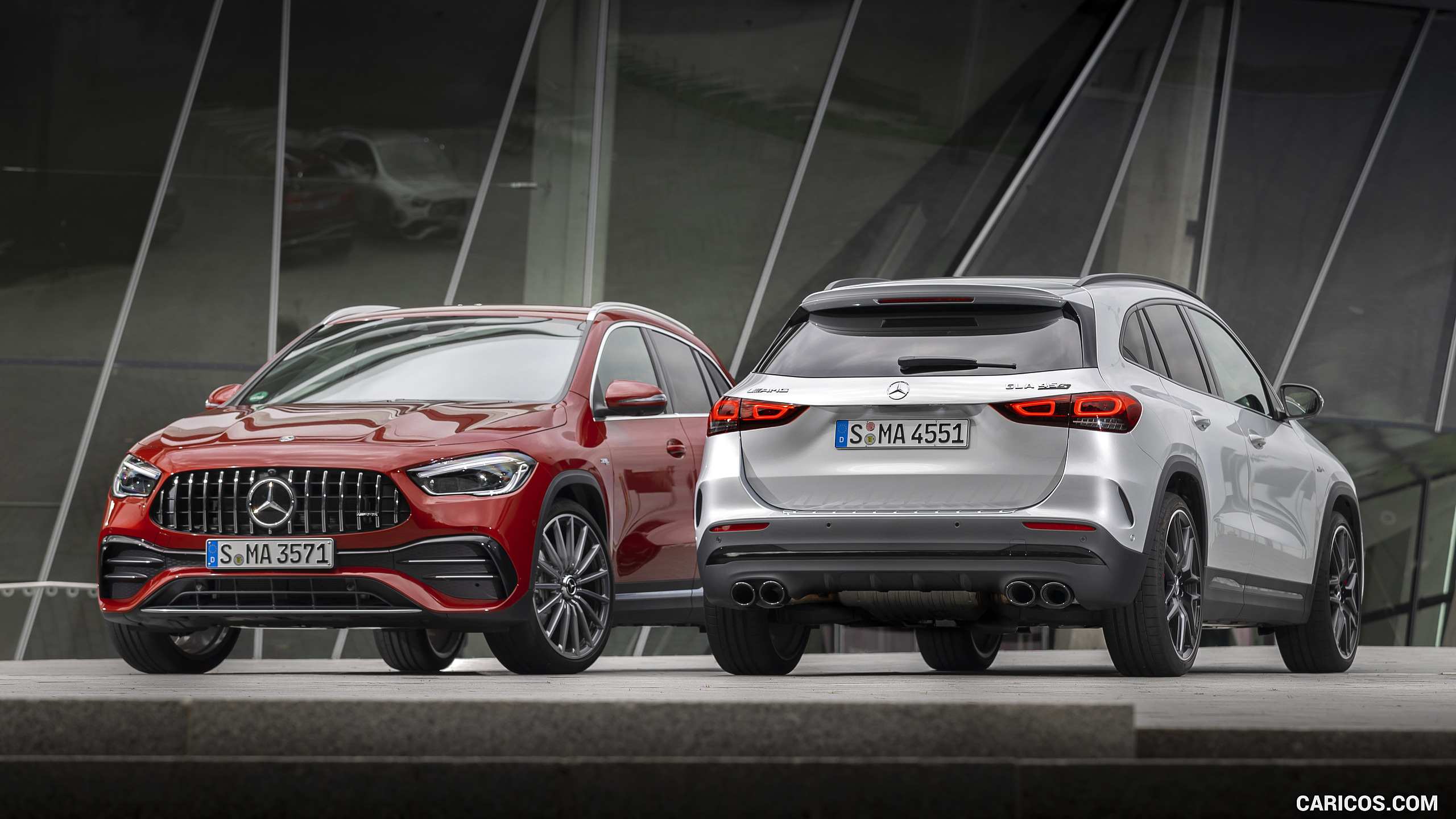 2021 Mercedes-AMG GLA 35 4MATIC (Color: Designo Patagonia Red Metallic) and GLA 45 S, #48 of 104