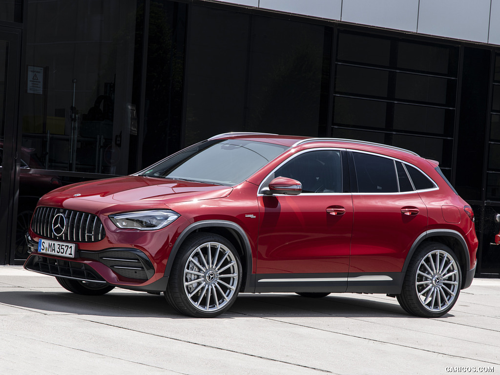 2021 Mercedes-AMG GLA 35 4MATIC (Color: Designo Patagonia Red Metallic) - Front Three-Quarter