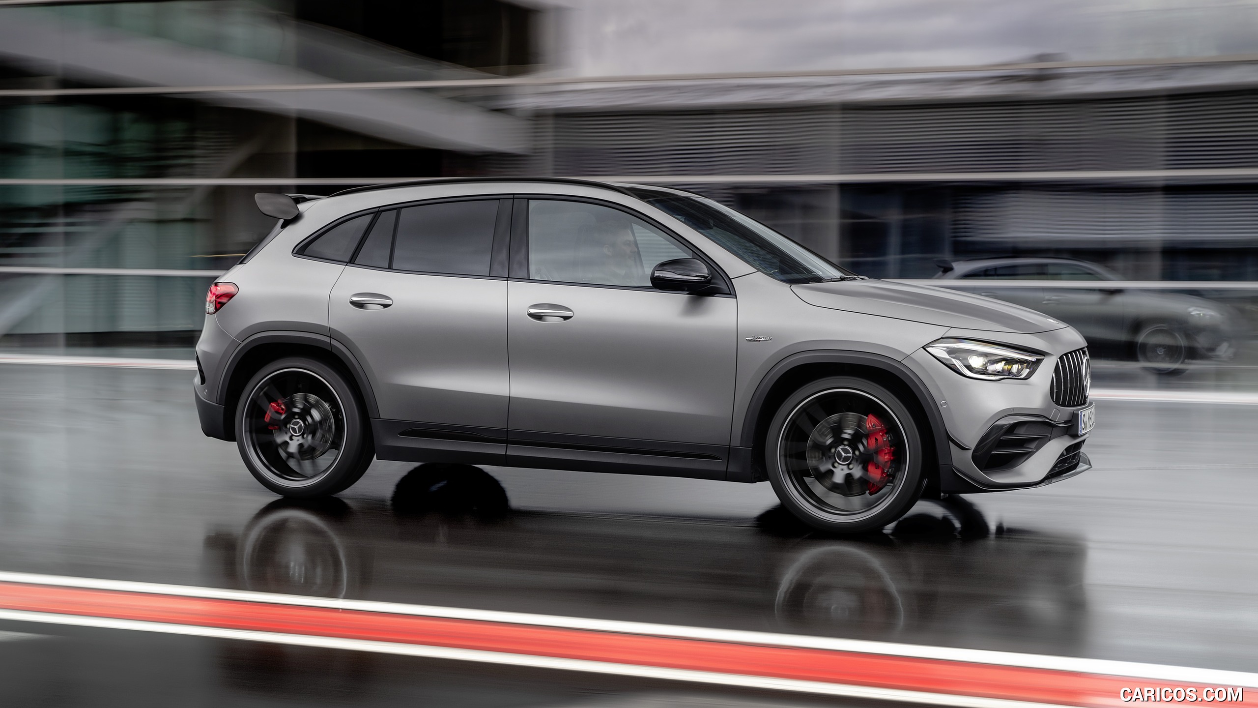 2021 Mercedes-AMG GLA 45 S 4MATIC+ (Color: Magno Grey) - Side, #2 of 97