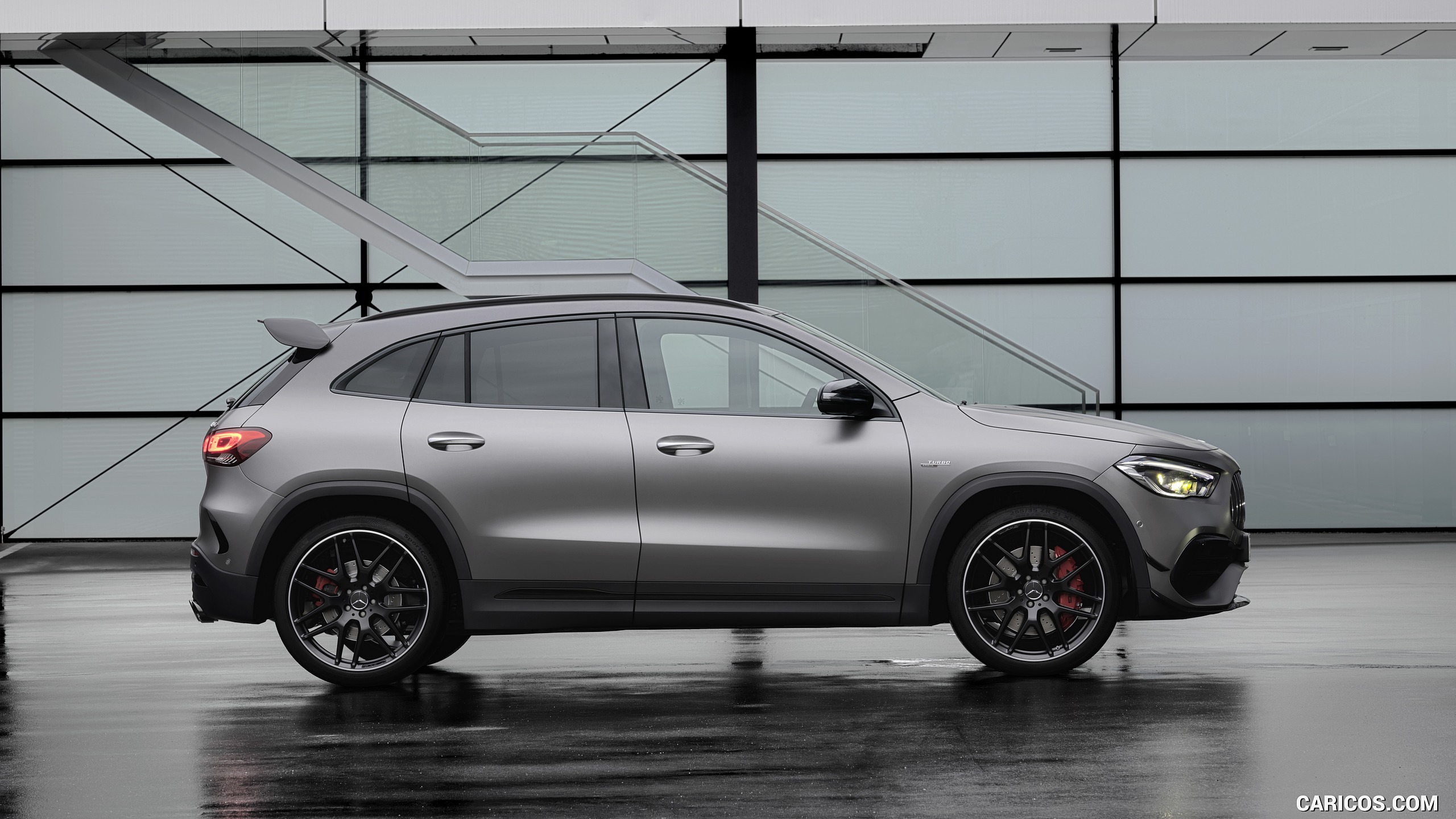 2021 Mercedes-AMG GLA 45 S 4MATIC+ (Color: Magno Grey) - Side, #8 of 97