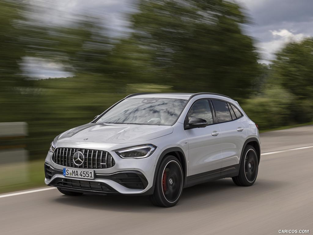 2021 Mercedes-AMG GLA 45 S 4MATIC+ (Color: Iridium Silver Metallic) - Front Three-Quarter