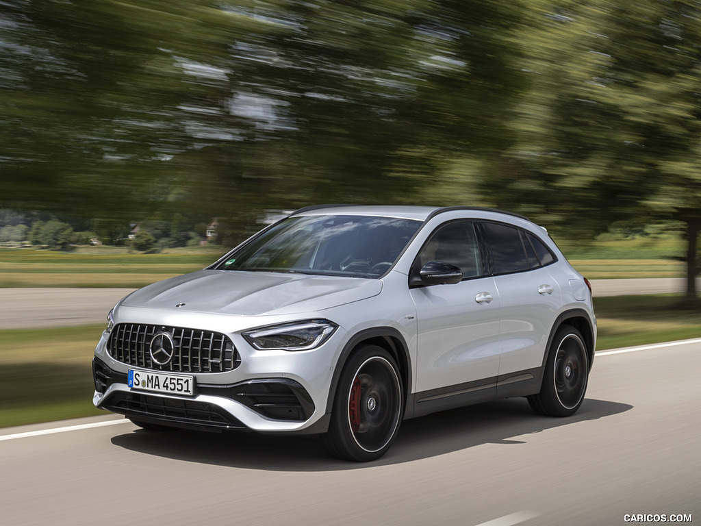 2021 Mercedes-AMG GLA 45 S 4MATIC+ (Color: Iridium Silver Metallic) - Front Three-Quarter