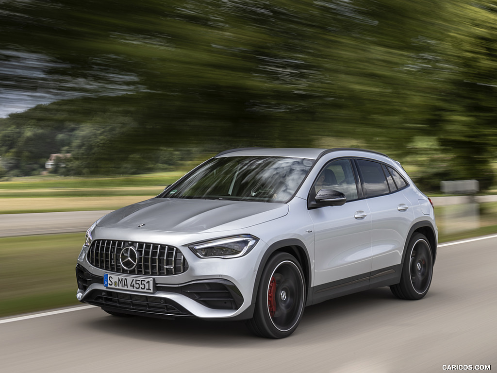 2021 Mercedes-AMG GLA 45 S 4MATIC+ (Color: Iridium Silver Metallic) - Front Three-Quarter