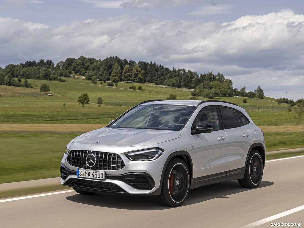 2021 Mercedes-AMG GLA 45 S 4MATIC+ (Color: Iridium Silver Metallic) - Front Three-Quarter