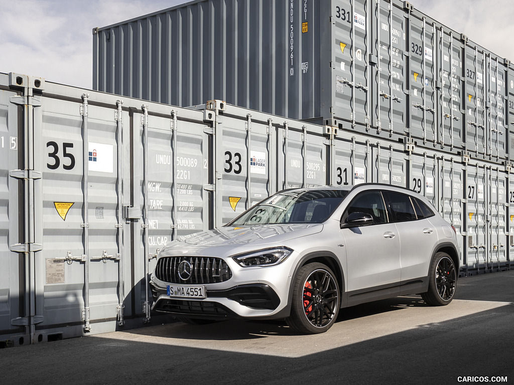 2021 Mercedes-AMG GLA 45 S 4MATIC+ (Color: Iridium Silver Metallic) - Front Three-Quarter