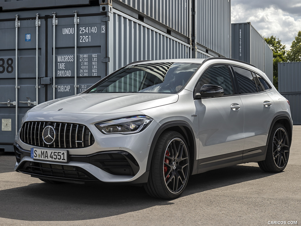 2021 Mercedes-AMG GLA 45 S 4MATIC+ (Color: Iridium Silver Metallic) - Front Three-Quarter