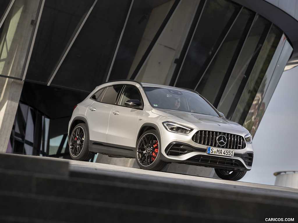 2021 Mercedes-AMG GLA 45 S 4MATIC+ (Color: Iridium Silver Metallic) - Front Three-Quarter